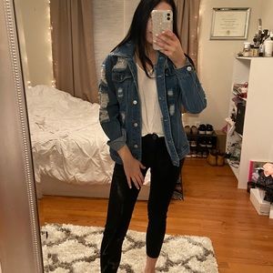 BooHoo Distressed Denim Jacket
